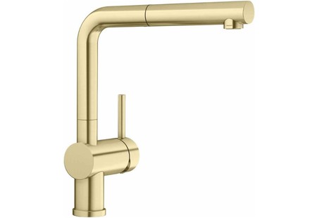 Смеситель Blanco Linus-S рычаг справа сатинированное золото satin gold 526684 фото 1