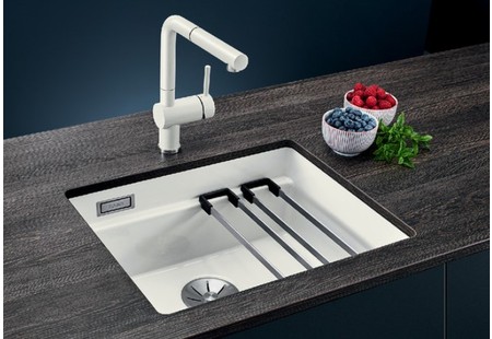 Мойка Blanco ETAGON 500-U PuraPlus глянцевая магнолия клапан-автомат InFino 525150 фото 5