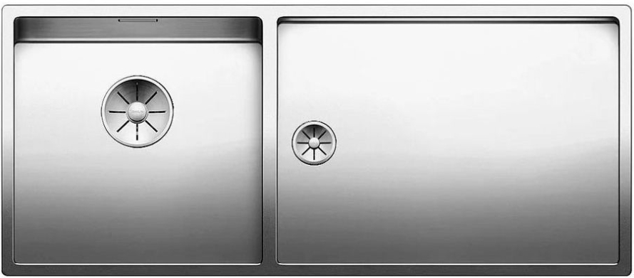 Мойка Blanco Claron 400/550-T-IF/N чаша слева нержавеющая сталь полированная клапан-автомат InFino 521599 фото 1