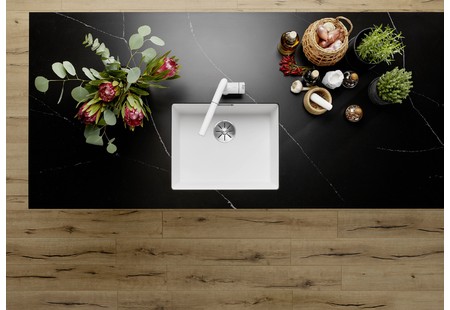 Мойка Blanco SUBLINE 500-U SILGRANIT алюметаллик клапан-автомат InFino 523434 фото 13