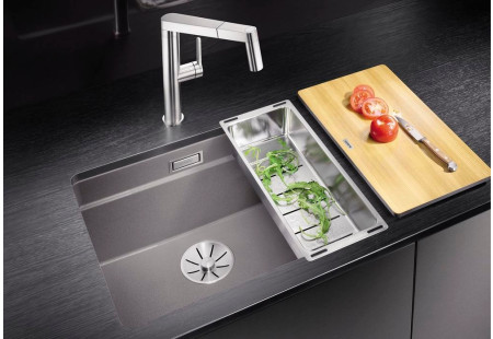 Мойка Blanco Etagon 500-U SILGRANIT PuraDur жасмин клапан-автомат InFino 522232 фото 10