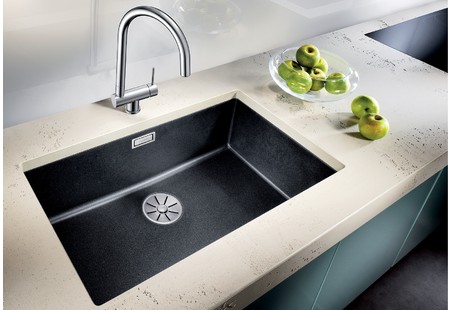 Мойка Blanco SUBLINE 700-U SILGRANIT темная скала клапан-автомат InFino 523443 фото 7