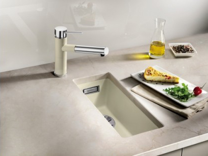 Мойка Blanco SUBLINE 160-U SILGRANIT белый клапан-автомат InFino 523400 фото 2