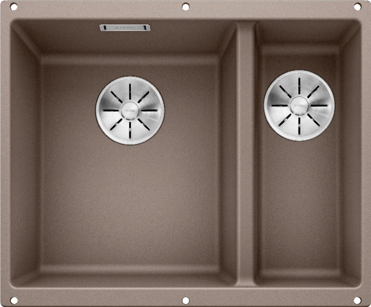 Мойка Blanco SUBLINE 340/160-U SILGRANIT серый бежевый чаша слева клапан-автомат InFino 523556 фото 1