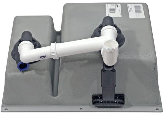 Мойка Blanco SUBLINE 340/160-U SILGRANIT серый бежевый чаша слева клапан-автомат InFino 523556 фото 2