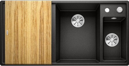 Мойка Blanco AXIA III 6 S-F черный чаша справа клапан-автомат InFino 525855 фото 3