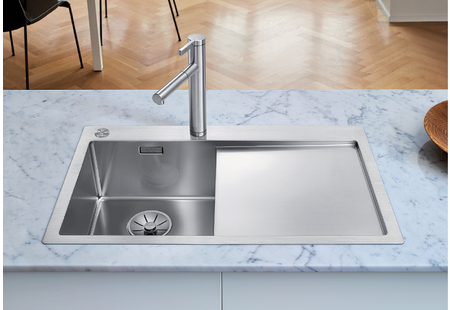 Мойка Blanco Claron 4S-IF/A крыло нержавеющая сталь полированная чаша слева клапан-автомат InFino 521624 фото 3