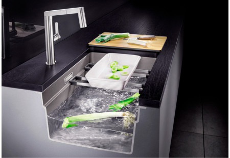 Мойка Blanco Etagon 700-U SILGRANIT® PuraDur® белый клапан-автомат InFino 525171 фото 8