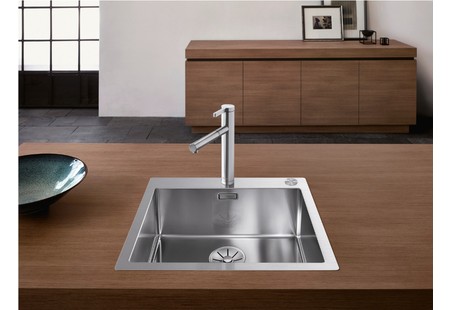 Мойка Blanco Claron 500-IF/A Durinox® отводная арматура InFino® нержавеющая сталь полированная клапан-автомат InFino 523393 фото 4