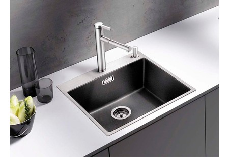 Мойка Blanco SUBLINE 500-IF/A черный клапан-автомат InFino 525999 фото 4