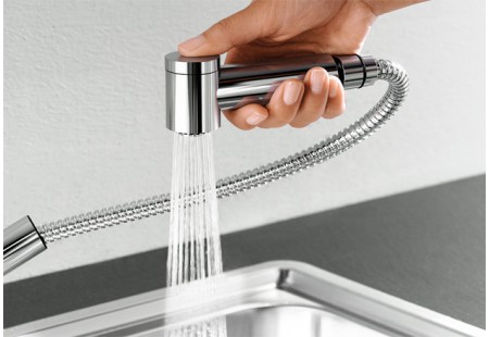 Смеситель Бланко Tivo-S chrome/Silgranit белый 517613 фото 3 Смеситель Blanco Tivo-S chrome/Silgranit белый 517613 фото 3