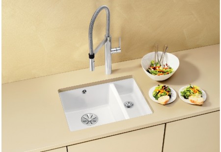 Мойка Blanco SUBLINE 350/150-U черный клапан-автомат InFino 523747 фото 5