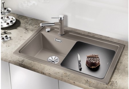 Мойка Blanco ZENAR 45S темная скала чаша слева клапан-автомат InFino 523805 фото 2