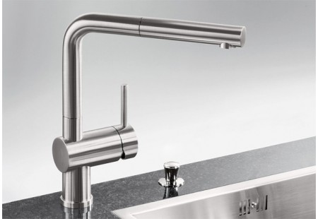 Смеситель Blanco Linus-S рычаг справа сатинированное золото satin gold 526684 фото 4