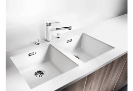 Мойка Blanco SUBLINE 400-U SILGRANIT жемчужный клапан-автомат InFino 523425 фото 9