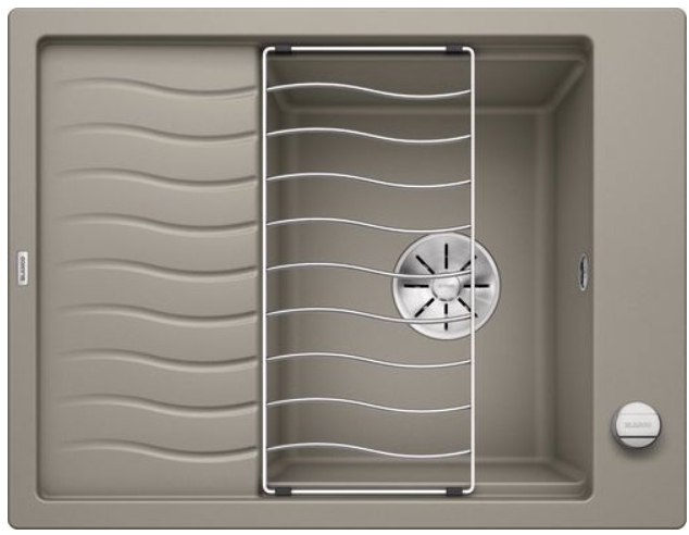 Мойка Blanco Elon 45S серый бежевый клапан-автомат InFino 524821 фото 1
