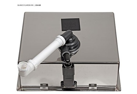 Мойка Blanco Claron 500-U нержавеющая сталь полированная клапан-автомат InFino 521577 фото 7