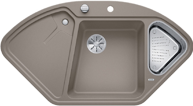Мойка Blanco DELTA II серый бежевый чаша справа клапан-автомат InFino 523666 фото 1