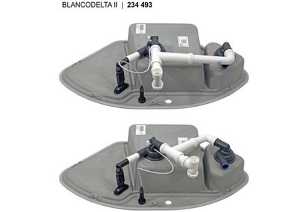 Мойка Blanco DELTA II-F темная скала чаша справа клапан-автомат InFino 523671 фото 3