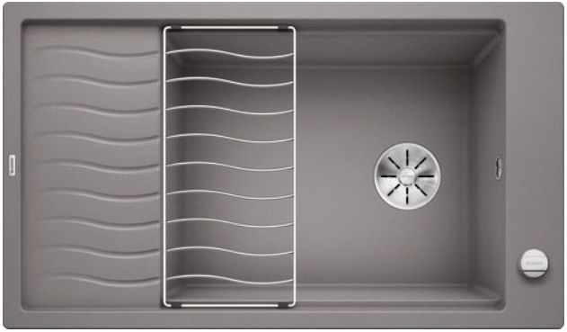 Мойка Blanco Elon XL 8 S алюметаллик клапан-автомат InFino 524862 фото 1