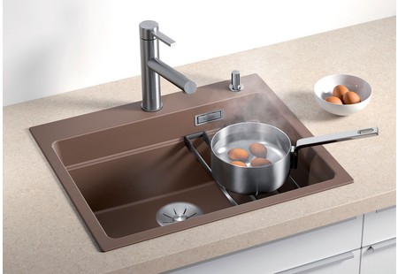 Мойка Blanco Etagon 6 темная скала клапан-автомат InFino 524540 фото 13