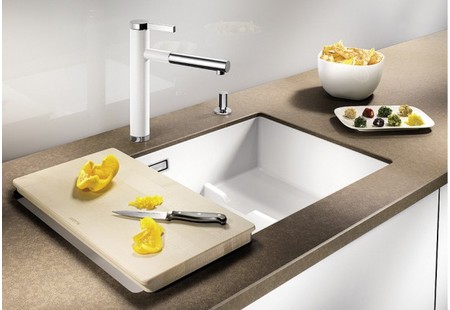 Мойка Blanco SUBLINE 700-U Level SILGRANIT алюметаллик клапан-автомат InFino 523540 фото 5