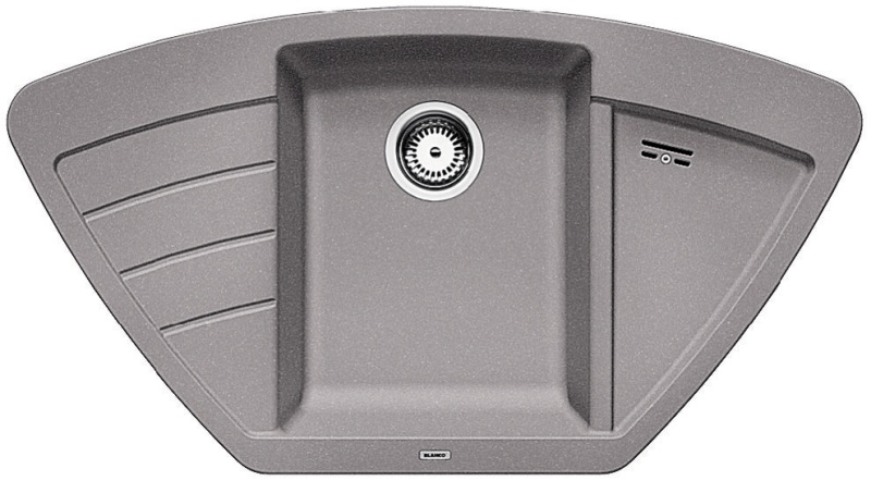 Мойка Бланко Zia 9E алюметаллик чаша справа 514757 фото 1 Мойка Blanco Zia 9E алюметаллик чаша справа 514757 фото 1