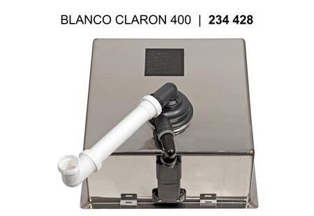 Мойка Blanco Claron 400-IF Durinox® отводная арматура InFino® нержавеющая сталь полированная клапан-автомат InFino 523389 фото 5
