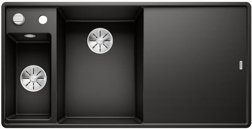 Мойка Blanco AXIA III 6 S-F черный чаша слева клапан-автомат InFino 525852 фото 1