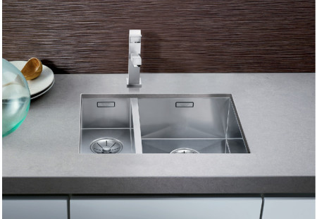 Мойка Blanco Zerox 340/180-U нержавеющая сталь полированная клапан-автомат InFino 521614 фото 3