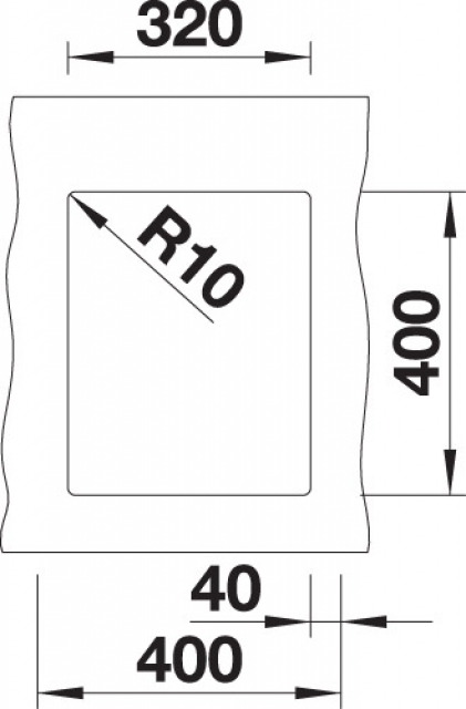 Схема встраивания 2 для мойки Blanco SUBLINE 320-U SILGRANIT серый бежевый клапан-автомат InFino 523414