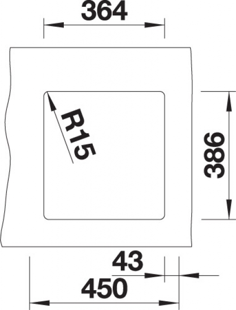 Схема встраивания 2 для мойки Blanco SUBLINE 375-U керамика отводная арматура InFino® глянцевая магнолия клапан-автомат InFino 523727