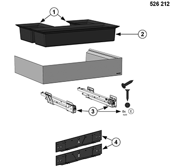 Верхний ящик для системы сортировки мусора Blanco Select II Orga 526212 фото 2