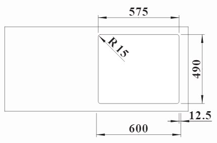 Схема встраивания 2 для мойки Blanco Solis 340/180-IF/A нержавеющая сталь полированная клапан-автомат InFino 526132
