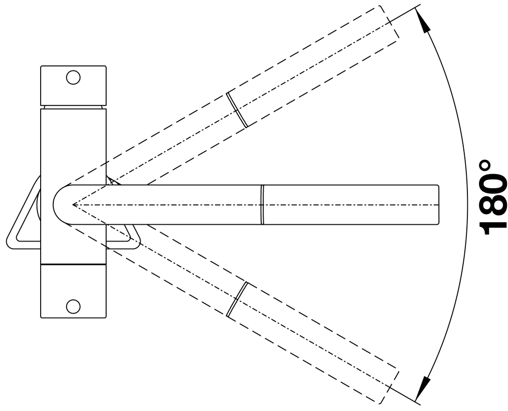 Схема встраивания 3 для смесителя Blanco FONTAS-S II SILGRANIT вулкан серый 526946