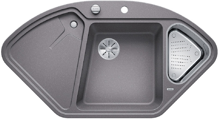 Мойка Blanco DELTA II алюметаллик чаша справа клапан-автомат InFino 523658 фото 1