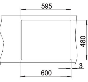 Схема встраивания 4 для мойки Blanco Metra 6 жемчужный чаша справа 520574
