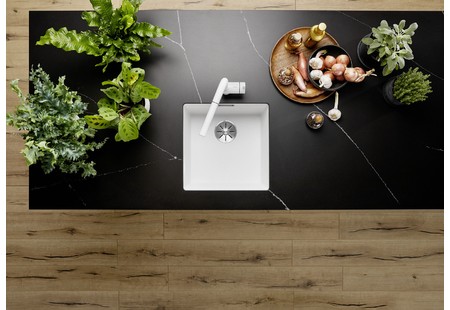 Мойка Blanco SUBLINE 400-U SILGRANIT жемчужный клапан-автомат InFino 523425 фото 13