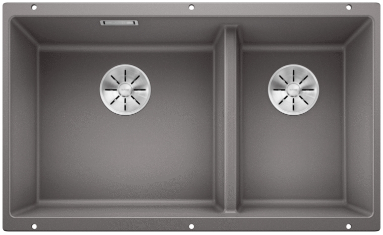 Мойка Blanco SUBLINE 430/270-U алюметаллик клапан-автомат InFino 523153 фото 1