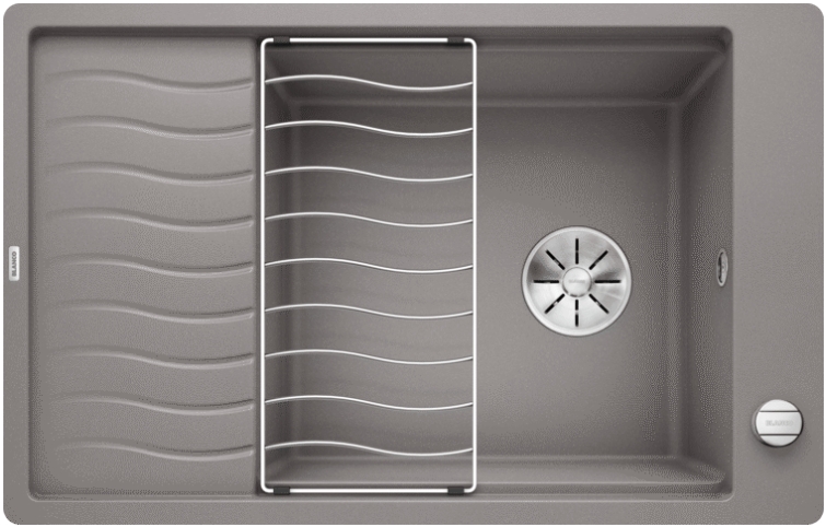Мойка Blanco Elon XL 6 S-F алюметаллик клапан-автомат InFino 524856 фото 1