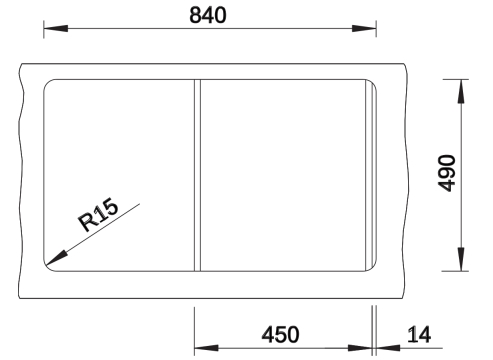 Схема встраивания 2 для мойки Blanco ZENAR 45S-1 алюметаллик чаша справа клапан-автомат InFino 523786