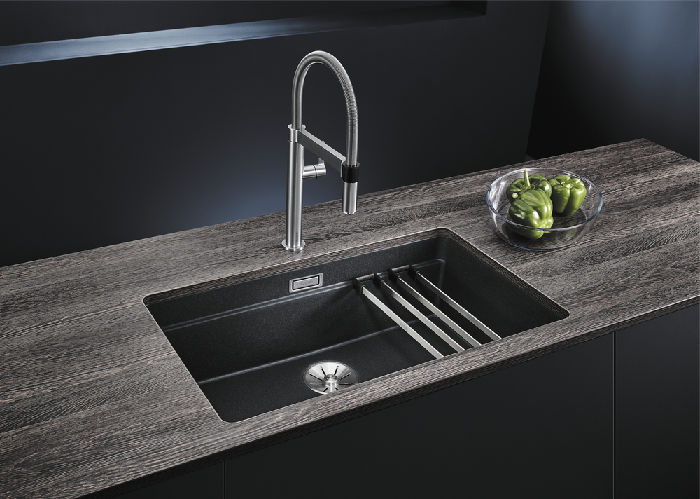 Мойка Бланко Etagon 700-U Silgranit черный клапан-автомат InFino 525891 фото 5 Мойка Blanco Etagon 700-U Silgranit черный клапан-автомат InFino 525891 фото 5