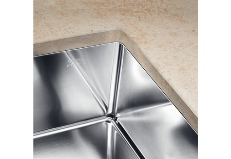 Мойка Blanco Claron 340/180-U нержавеющая сталь полированная чаша справа клапан-автомат InFino 521610 фото 3