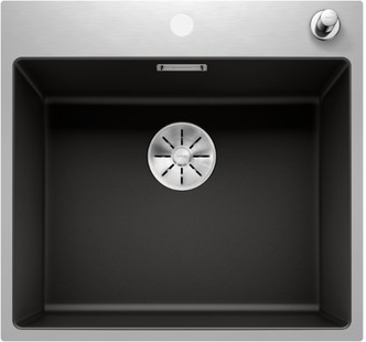 Мойка Blanco SUBLINE 500-IF/A черный клапан-автомат InFino 525999 фото 1