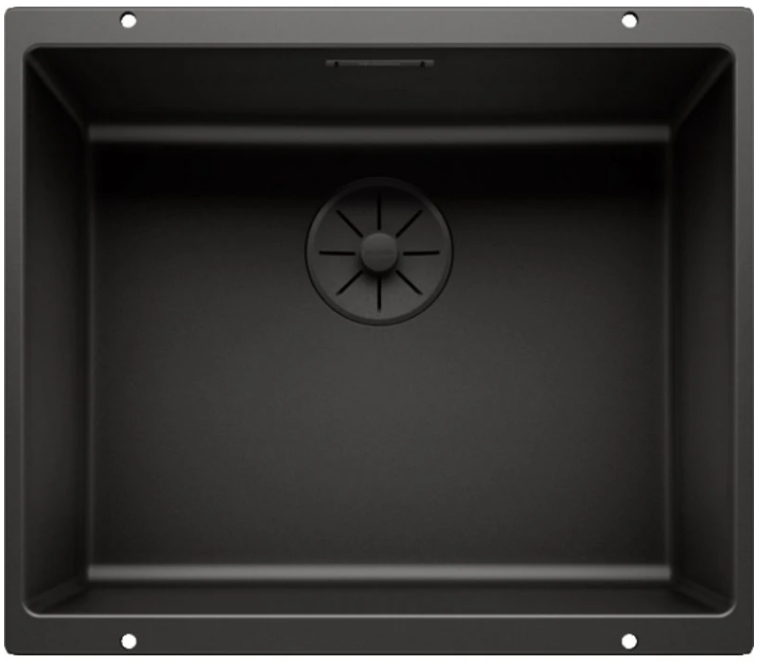 Мойка Blanco SUBLINE 500-U SILGRANIT черный клапан-автомат InFino 526340 фото 1