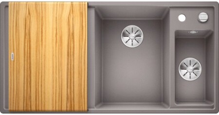 Мойка Blanco AXIA III 6 S-F алюметаллик чаша справа клапан-автомат InFino 523485 фото 3