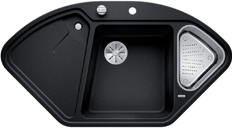 Мойка Blanco DELTA II антрацит чаша справа клапан-автомат InFino 523656 фото 1