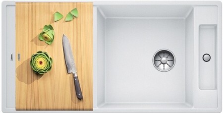 Мойка Blanco AXIA III XL 6 S-F белый клапан-автомат InFino 523523 фото 3