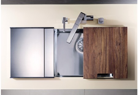 Мойка Blanco Claron 500-U нержавеющая сталь полированная клапан-автомат InFino 521577 фото 6