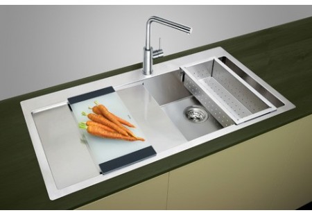 Мойка Blanco Claron 5S-IF/A крыло нержавеющая сталь полированная чаша слева клапан-автомат InFino 521626 фото 2